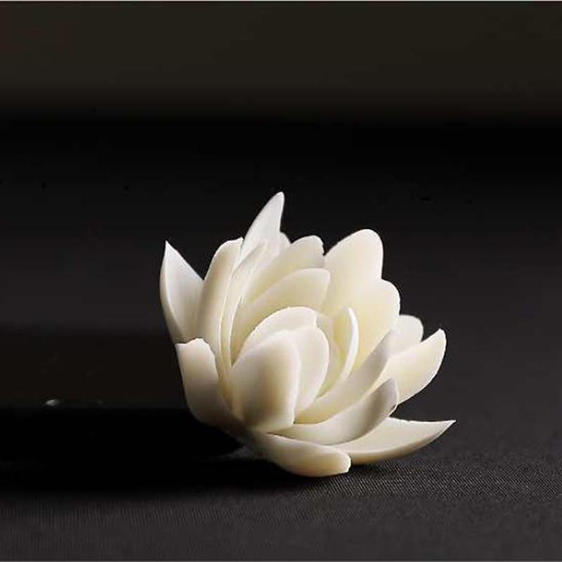 Ceramic White Lotus Incense Burner Home Decor Incense Stick Holder Aromatherapy