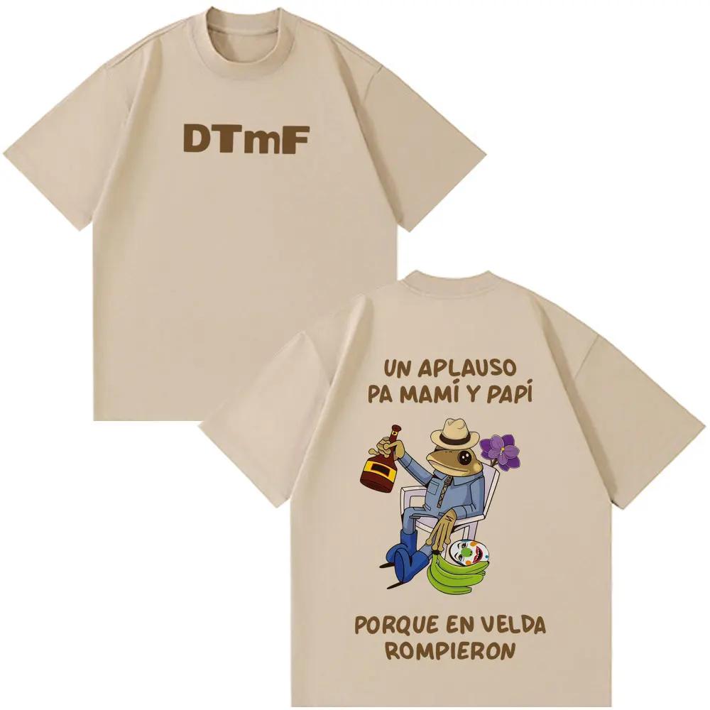 Rapper Bad Bunny Tshirt Debi Tirar Mas Fotos DTMF World Tour T Shirts Unisexs Women Fashion Vintage Hip Hop Oversized Tshirts