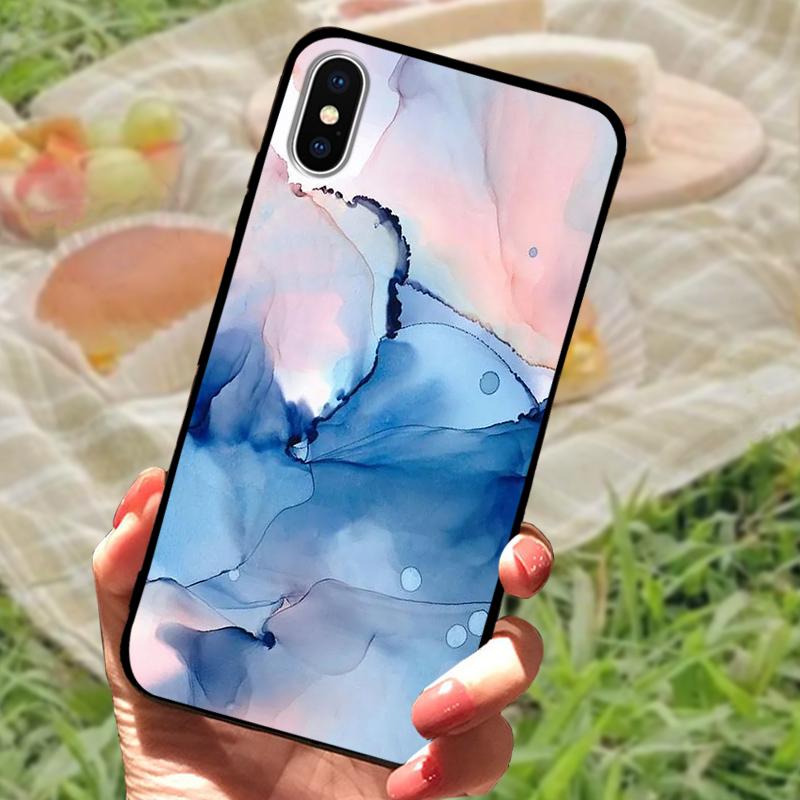 For Apple iPhone XS Soft Case X XR TPU Silicone Phone Back Cover For iPhone XS Max Fashion Printed Covers Case Protective Fundas
