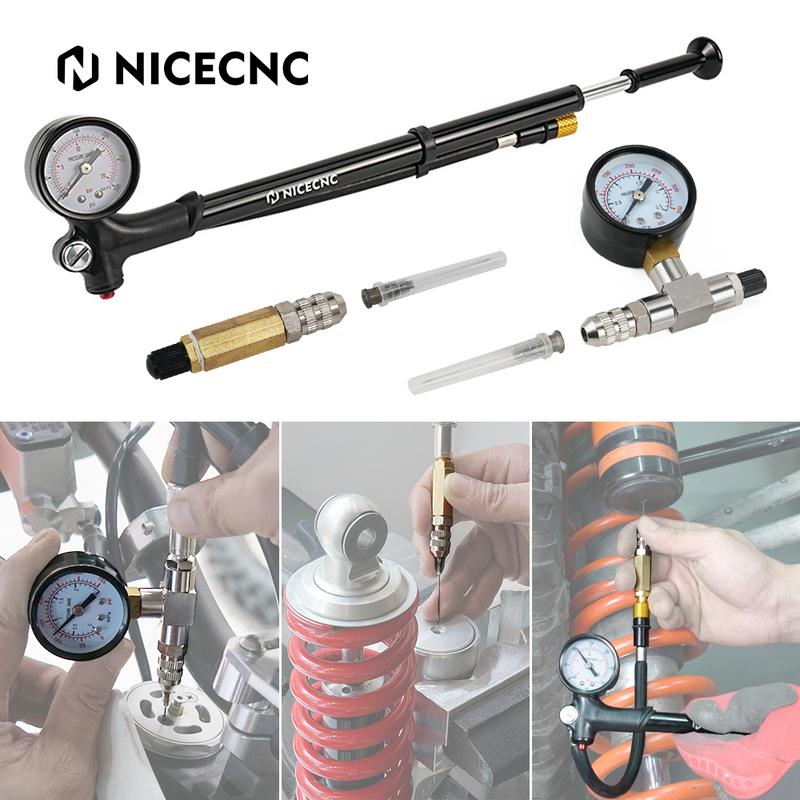 Universelles UTV Stoßdämpfer Stickstoff Füllnadel Werkzeug Luftpumpe Manometer für Yamaha Raptor YFZ Polaris RZR Can-Am X3 Honda TRX