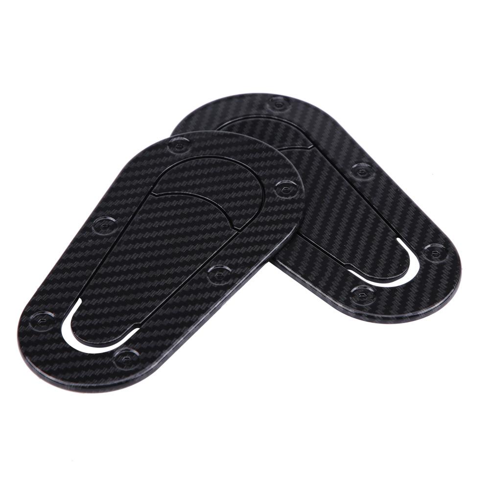 

2 шт. Универсальная декоративная наклейка-замок на капот автомобиля, наклейки-декали на капот автомобиля (Черное углеволокно)