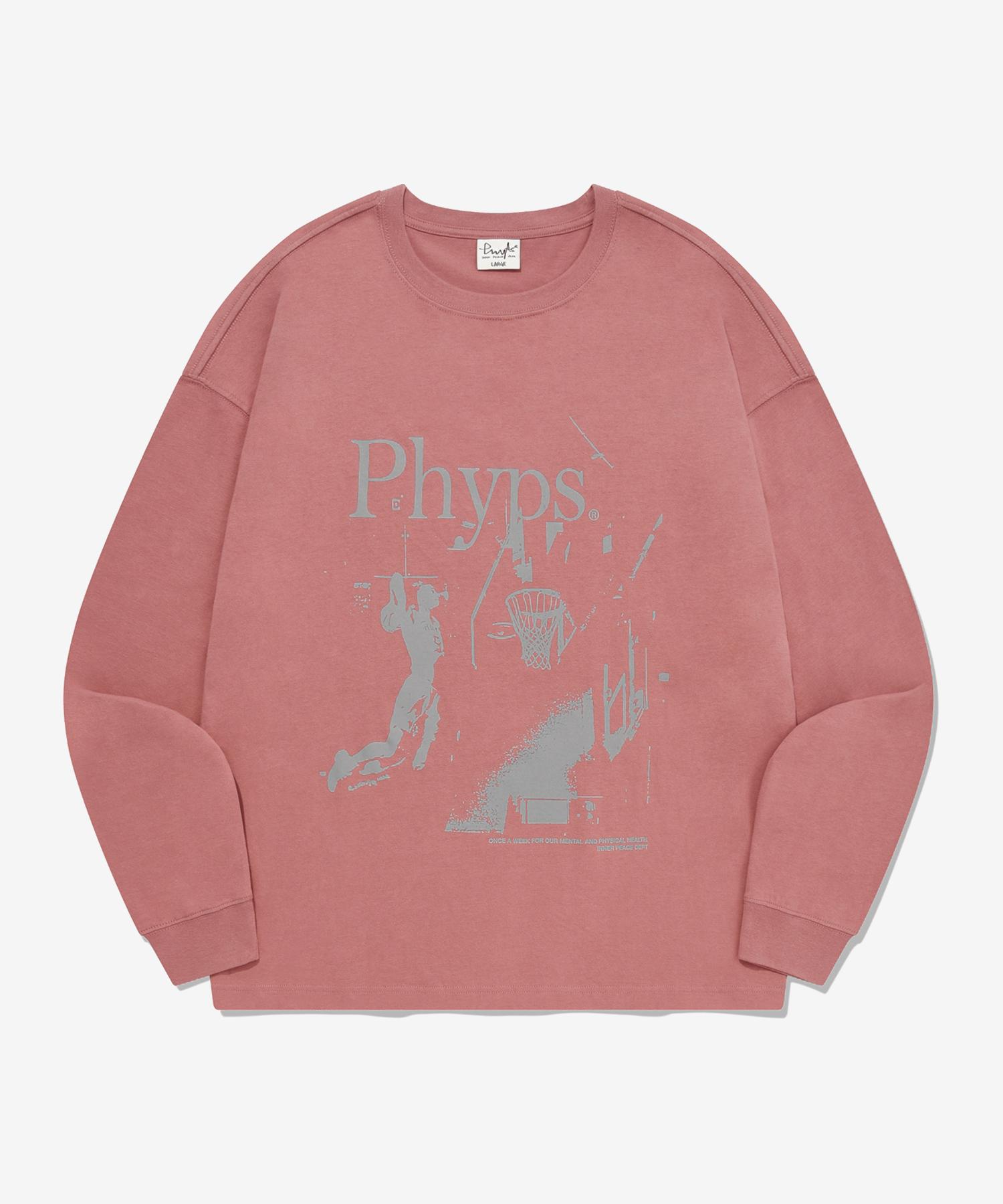 Физический факультет Баскетбольный данк-шот Ls Винтаж Розовый Vtg Pink/M
