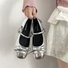 Internet celebrity explosion shallow mouth flat sole shoes women's new summer ballet style retro Mary Jane women's shoes with skirt wear