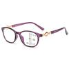 3 In 1 Progressive Multifocal Reading Glasses for Women Anti-blue Eyeglasses Easy To Look Far and Near +1.0 To +4.0