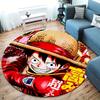 One Piece Monkey D Luffy Round Area Rug Carpet Rug For Living Room Bedroom Sofa Playroom Decor Nonslip Floor Mat