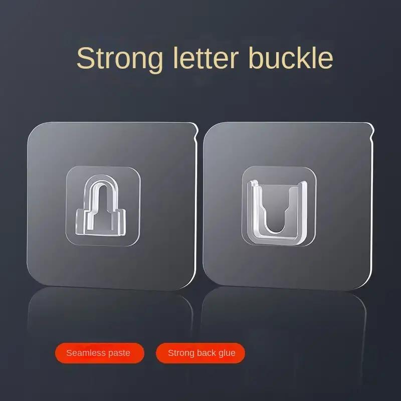 5/0 pairs of traceless snap fasteners unperforated plug hooks firmly fixed on the router fixed wall hooks storage buckles