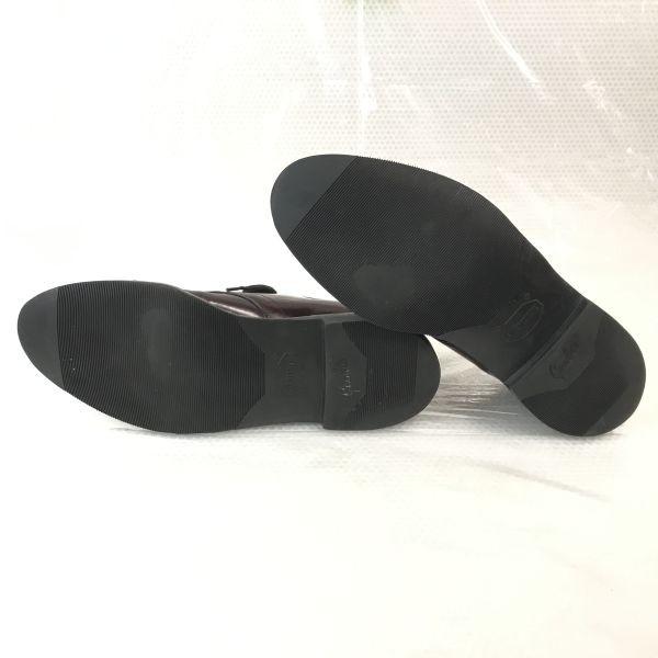 E.T.Wright 80s Vintage Tan Felt Lined Leather Plain Toe 8D/B 25.5-26.0 Burgundy(USED)