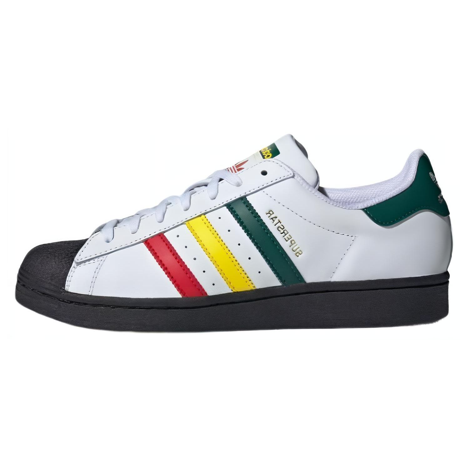 adidas Superstar Rasta - Белые Мужские Кроссовки Cloud-White Желтые Collegiate-Green IH3120 36