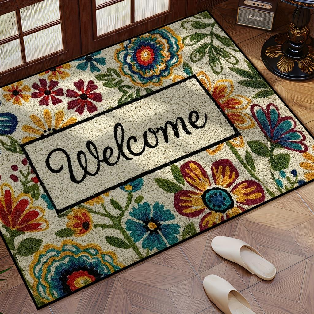 Bright Flower Carpet Garden Doormat Welcome Mat Rug For Bedroom Living Room Carpet Outdoor Carpet Home Decor