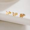 14K Mini Butterfly Flower Piercing Earrings