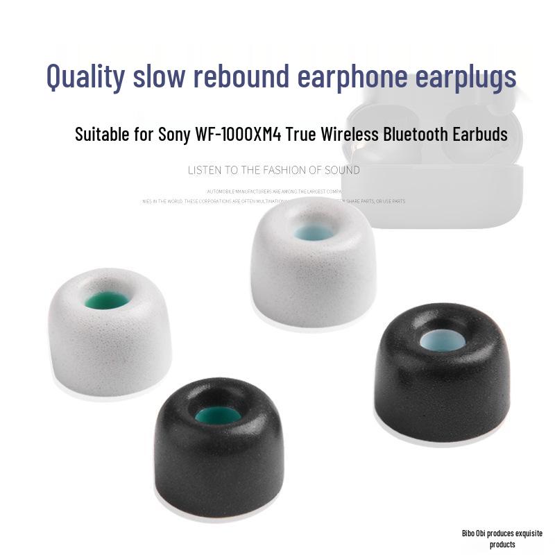 

Compatible Memory Foam Covers for Sony WF-1000XM4 & Edifier X3 Earbuds - Noise Cancelling Ear Tips Gray - Medium (1 Pair)