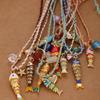 Collana Pesce Stile Boho Y2K per Donna Set da 3 Pezzi Carino Choker Stella Cuore Collari in Pietra Naturale Gioielli Estivi Trendy da Donna a Catena Lunga