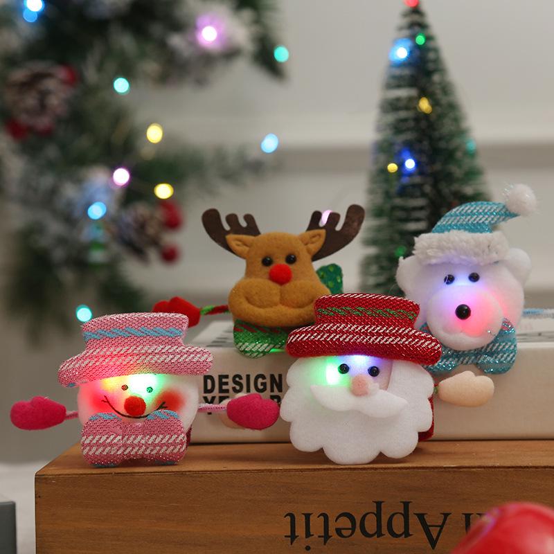 Christmas Sequin Luminous Children's Slap Bracelet Gift