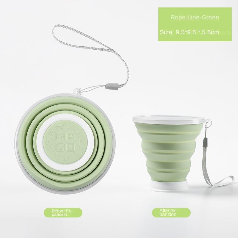 Folding Silica Gel Cup Design Lightweight Outdoor Activity Lightweight and Convenient to Use Edible Silicon Material Folding Cup