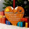 Heart Shaped Christmas Ornament 2D Acrylic Car Rear View Mirror Charm Love Is Like