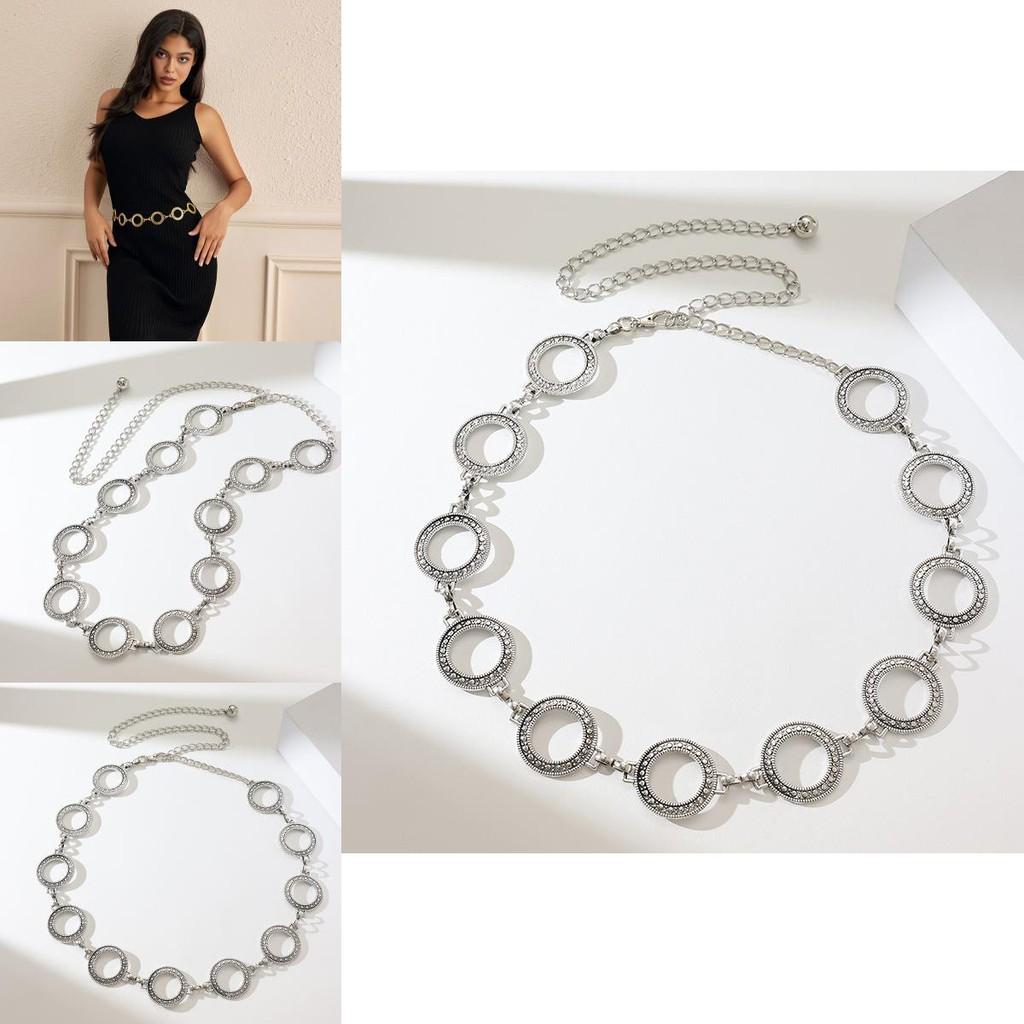 Bohemian Metal Waist Chain For Women With Carved Ornament For Festival Outfits
