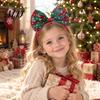 Christmas Headband Bow for Women Girls, Huge Plaid Hair Hoop, Decorative Accessory Giant Bowknot Accessories Cosplay Costume, Holiday Party