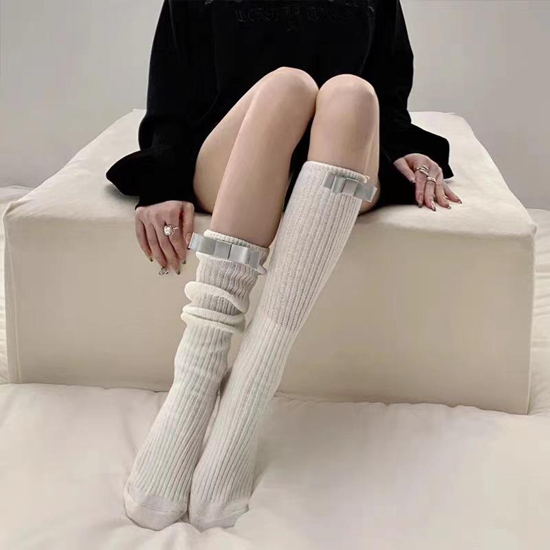 White Ballet Ruffles Stockings Girls Fashion Cotton High Tube Socks Women Sweet Lolita Bowknots JK Short Socks Various Style