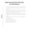 Homlly 3pc Acrylic Clear Cotton Ball and Swab Organizer