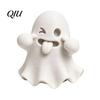 Spooky Home Decor Halloween Ghost Figurine, 3D Printed Cute Face Statue, Desk Accessories Tabletop Ornament for Shelf, Desk, Party Indoor Accents
