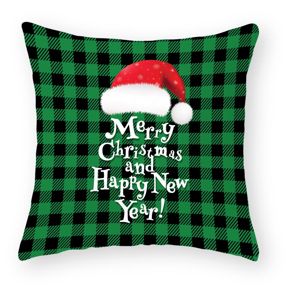 Kissenbezug aus Baumwolle und Leinen Weihnachtskissenbezug Nachttischkissenbezug Feiertagskissenbezug