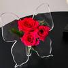 Clear Butterfly Acrylic Vase Minimalist Butterfly Shaped Decorative Flower Vase for Desktop Bookshelf Bedroom Wedding Housewarming Women Gift