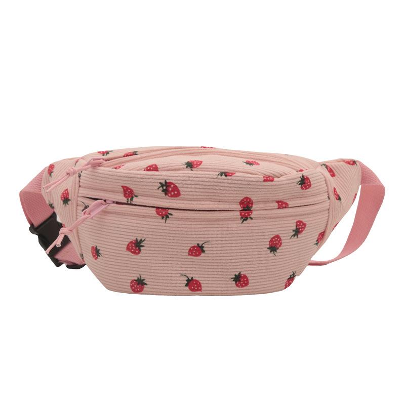 Breast Bag Women's 2025 Fashion Small Fresh Casual Versatile Large Capacity Strawberry Printing Single Shoulder Oblique Span Bag