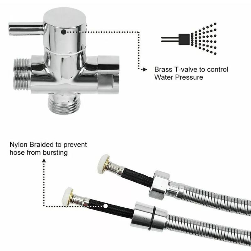 Jet Handheld Bidet Toilet Spray Muslim Hygienic Shattaf Douche Shower Self Kit