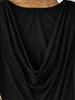 2024 Fashionable European & American Cowl Neck Button Long Sleeve T-shirt