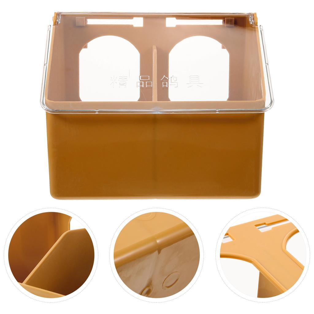 Pigeon Feed Box Bird Cage Accessories Hanging Parrot Feeder Food Dispenser Container