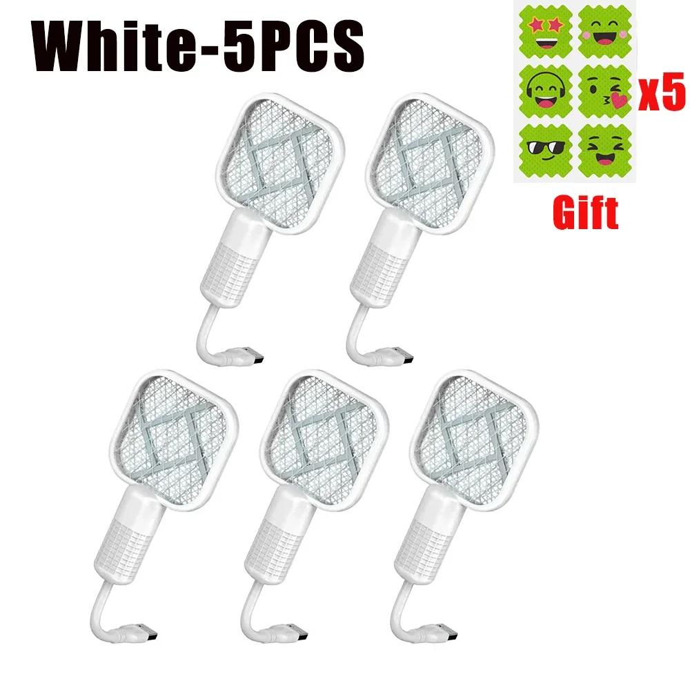 USB Rechargeable Mosquito Zapper with Purple LED Light Auto Bug Trap for Home Garden Travel Outdoor Camping Fly Swatter