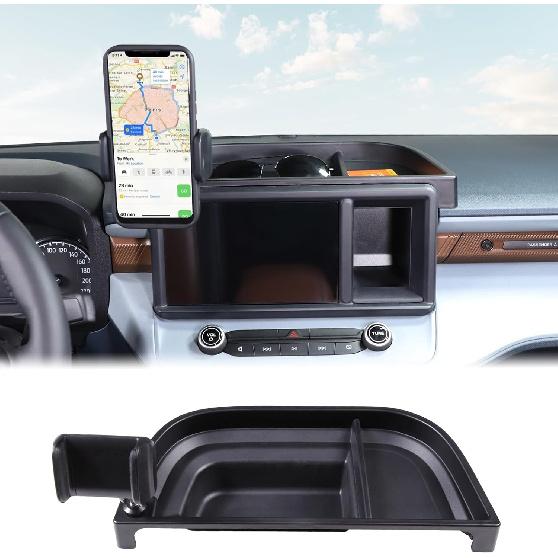 

Aunginsy Center Console Dash Storage Tray Compatible with Ford Maverick 2022 2023 2024 Dashboard Multi-Functional Phone Holder Storage Box Organizer Type A