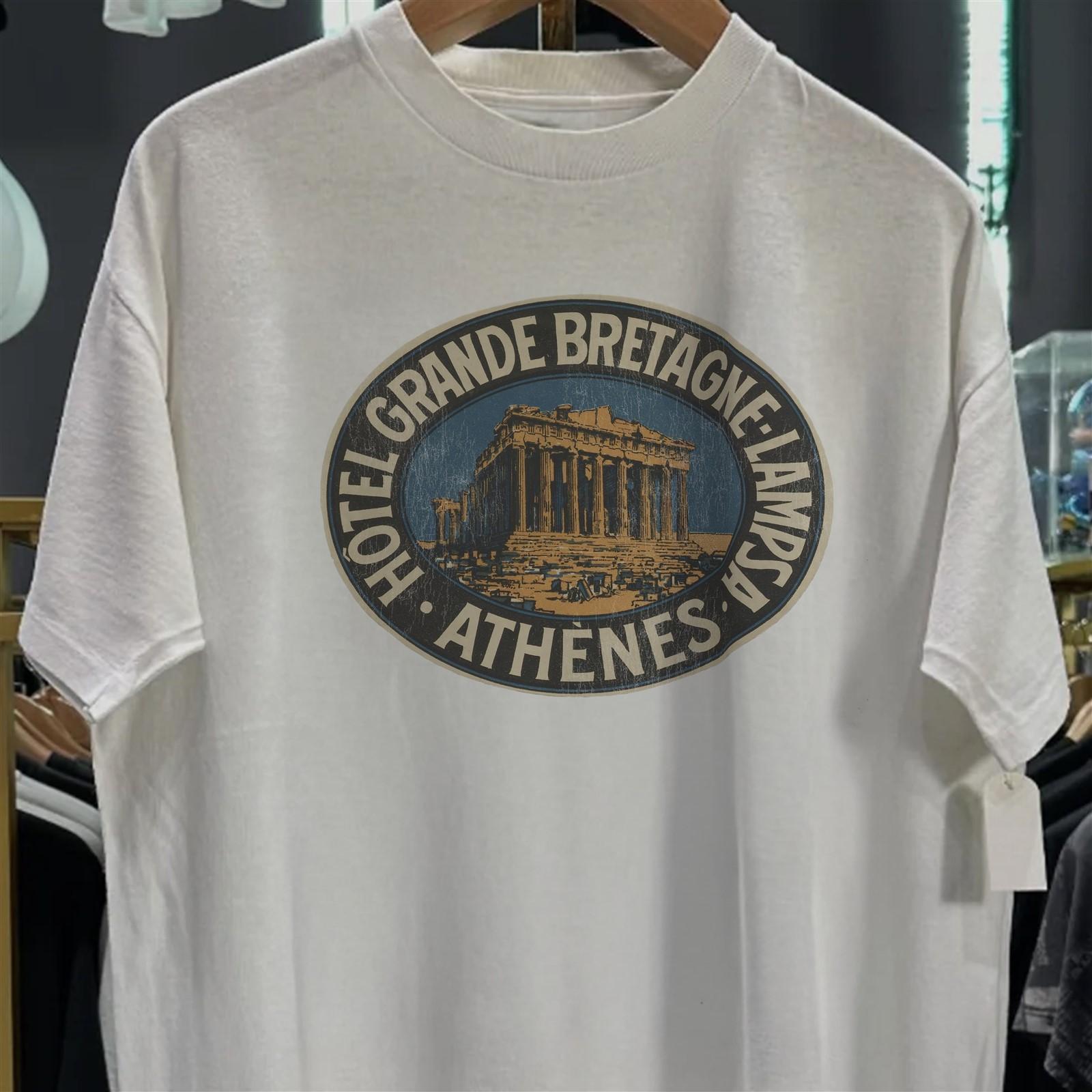 Grand Bretagne Lampsa Hotel Promo White T-Shirt XXL 2XL