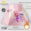 Veste Coupe-vent Rose Chasseurs de Démons K-Pop pour Filles - Vêtement d'extérieur Élégant et Coupe-vent