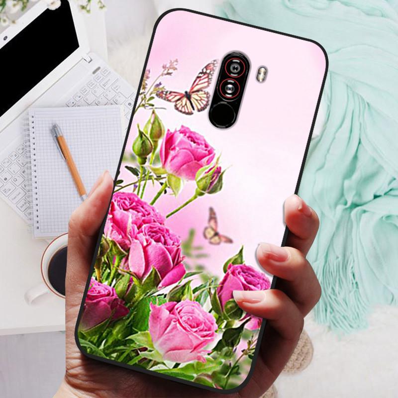 For xiaomi mi pocophone f1 Cases Cat Painted Soft TPU Silicone Phone Cover For xiaomi poco F1 Case PocofoneF1 Case Coque Etui
