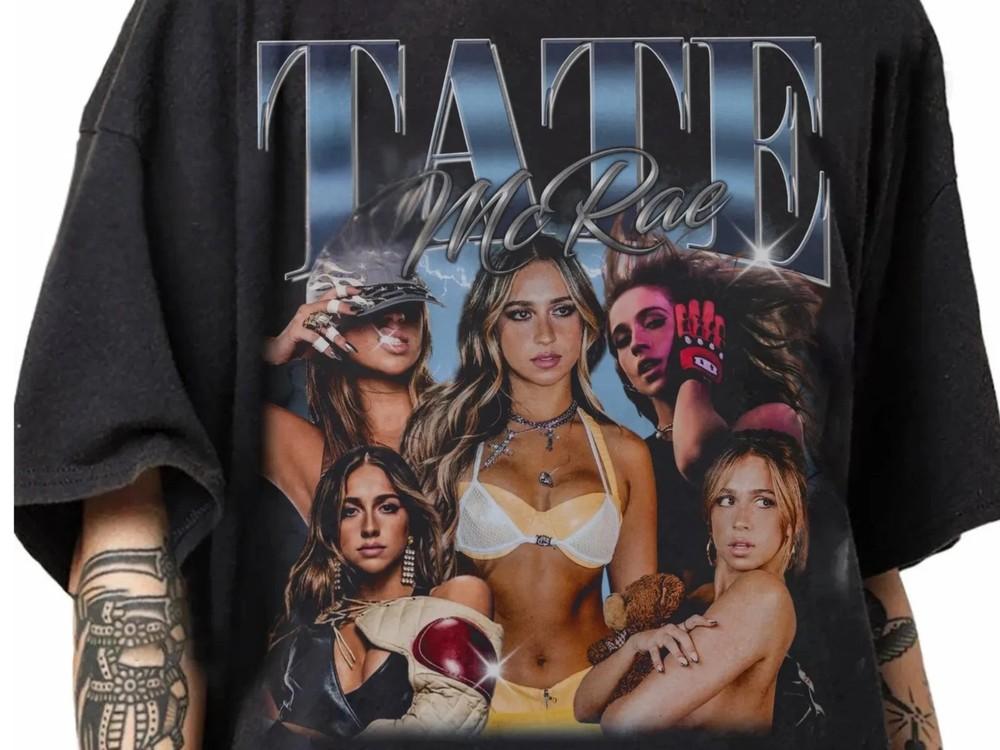 Винтажная футболка в графическом стиле 90-х Тейт Макрей, Поддельная рэп-футболка Тейт Макрей, Унисекс футболка XXXXL