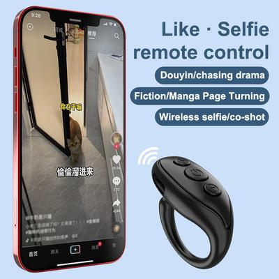 Smart Bluetooth-compatible V5.3 Remote Control Wireless Selfie Video Controller Automatic Page Turner Browsing for Mobile Phone