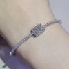Women's High-End Rectangular Zircon Bracelet - Niche Design S8058