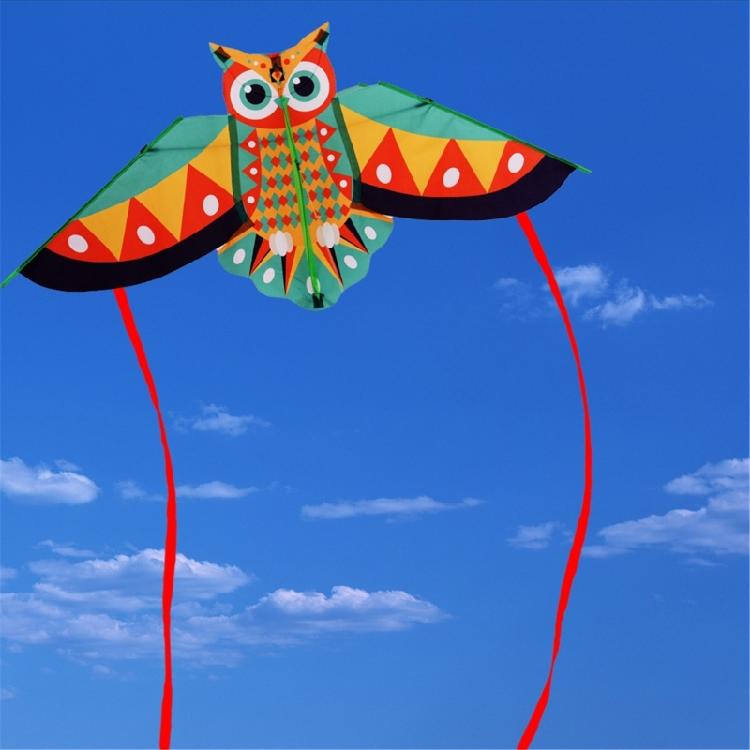 Owl Patterned Kites High Visibility Encourages Motor Skills Development Outdoor Exploration Gift
