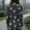 Women's Fashion Floral Print Long Sleeve Ruffle Open Front Cardigan for Casual Wear