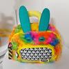 Funny Ugly Monster Plush Crossbody Bag Square Anime Doll Pendant Tooth Creature Ornament
