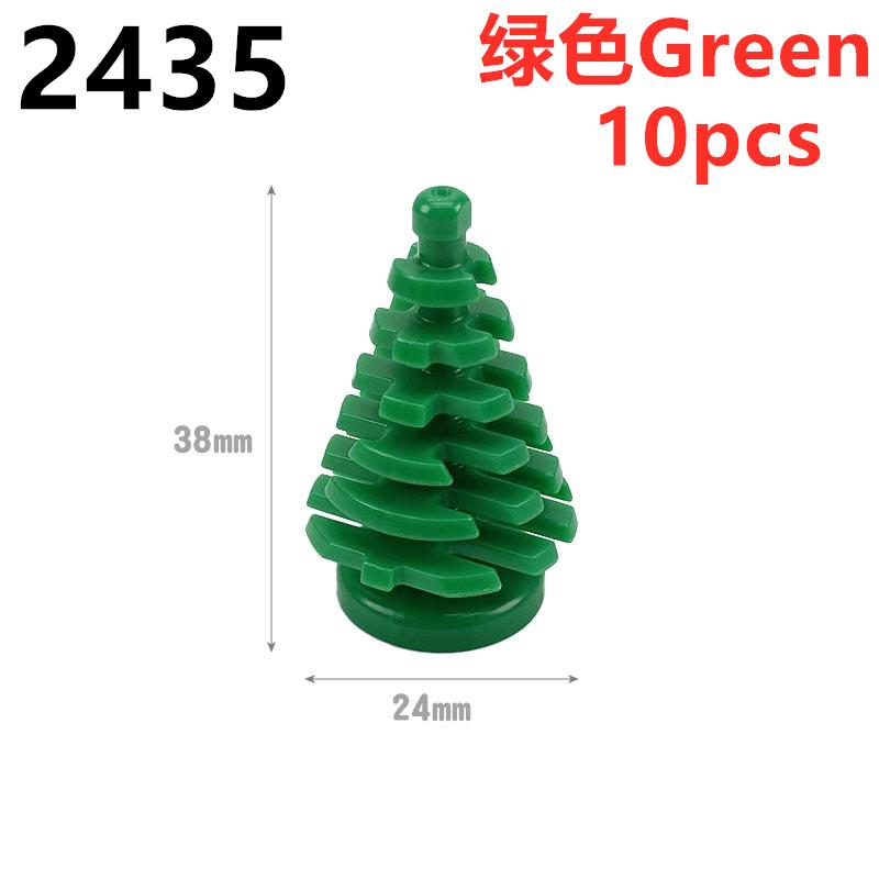 Buildings Blocks Plants Tree Leaf Flower 32606 6064 2417 2423 3741 2435 33291 6255 DIY Compatible Parts Grass Bush Military City