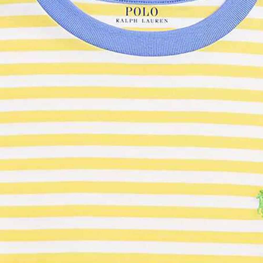 Polo Ralph Lauren Gestreiftes Baumwollstrick-T-Shirt Kinder Oberteile Gelb CWPOTSHY8021041-700