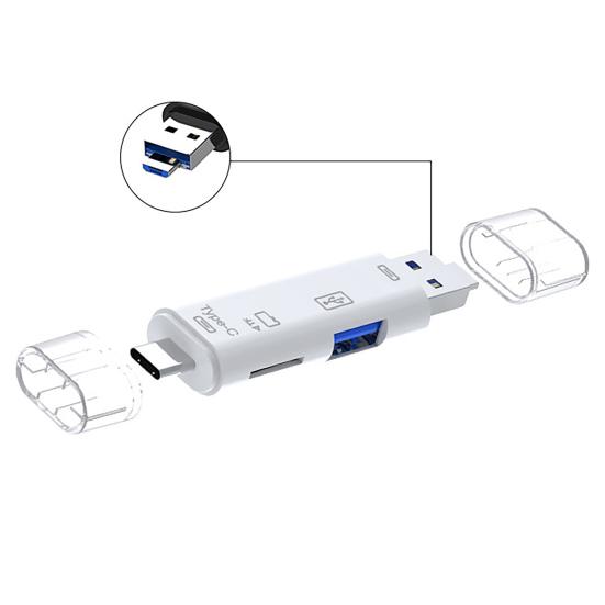 Kartenleser Stecker Geschwindigkeit 5-In-1 USB Play Hoch 3 Typ-C TF Kartenleser