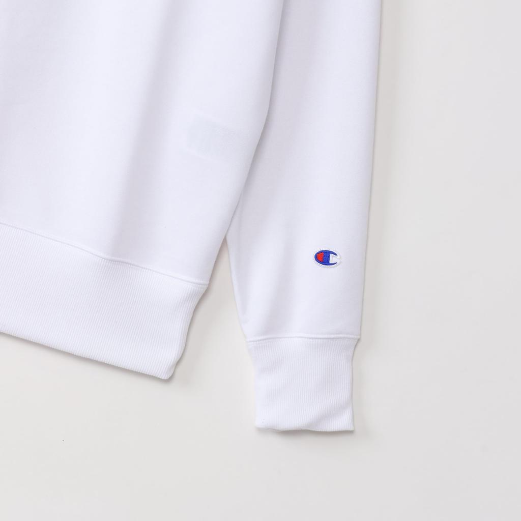 Long Script Crew Neck L [Champion] Sweatshirt, Sleeve, Fleece, Embroidery, Logo, Sweatshirt, Men's Sports, C3-YS050Z, White,