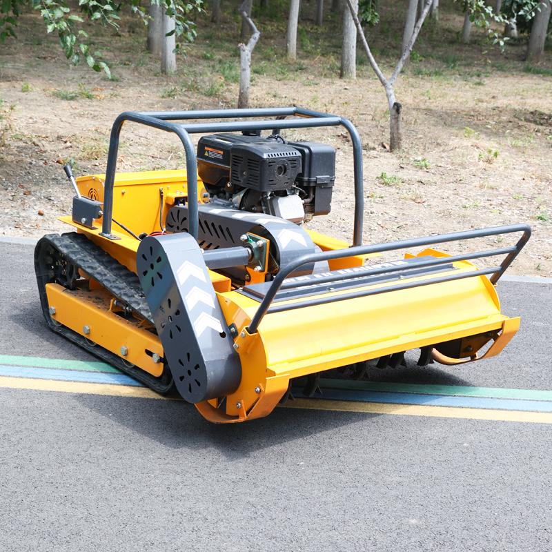 European Spot Gasoline Powered Self-propelled Tracked Remote-controlled Rotary Blade Lawn Mower