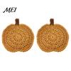 Durable Polyester Coasters Handmade Crochet Pumpkin Coasters, Soft Coffee Mats, Table Mats Autumn Themed Farmhouse Dining Accessories for Kitchen