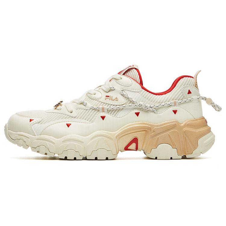 Fila Cat Paw 2.0 520 Fabric Sports Comfortable Shock Absorption Wear Resistant Low Top Dad Shoes Women Sneaker Off-White F12W124166FSW