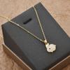 Cute Bunny Pendant Imitation White Jade Rabbit 18K Gold Titanium Steel Necklace Women'S Light Luxury Niche High Sense