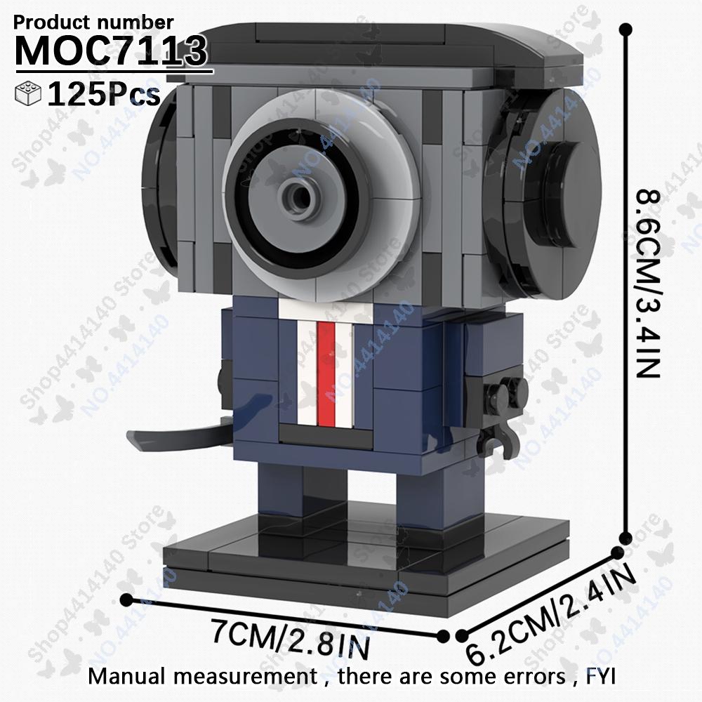 MOOXI Seria Anime Figurine Skibidi Toilet Cameraman Robot de Luptă Blocuri de Construcție Model MOC Cărămizi DIY Jucării Montessori Cadouri pentru Copii